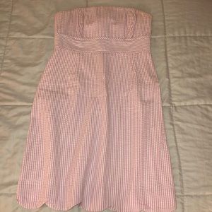 Vineyard Vines seersucker strapless dress